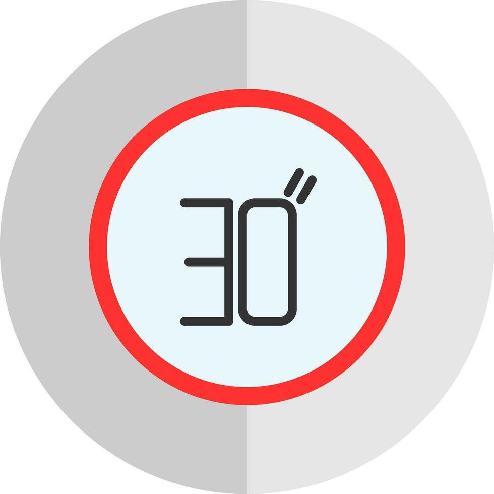 Speed Limit Vector Icon Design