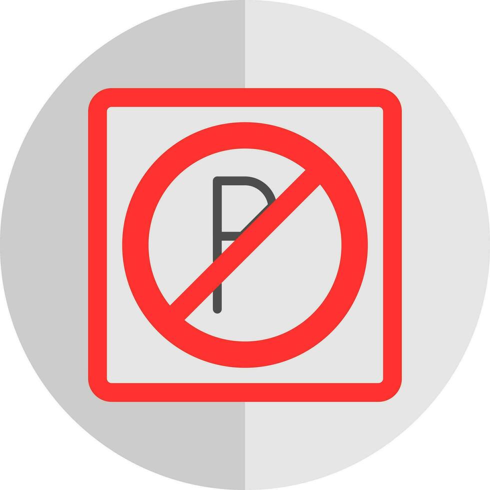 No Parking Vector Icon Design