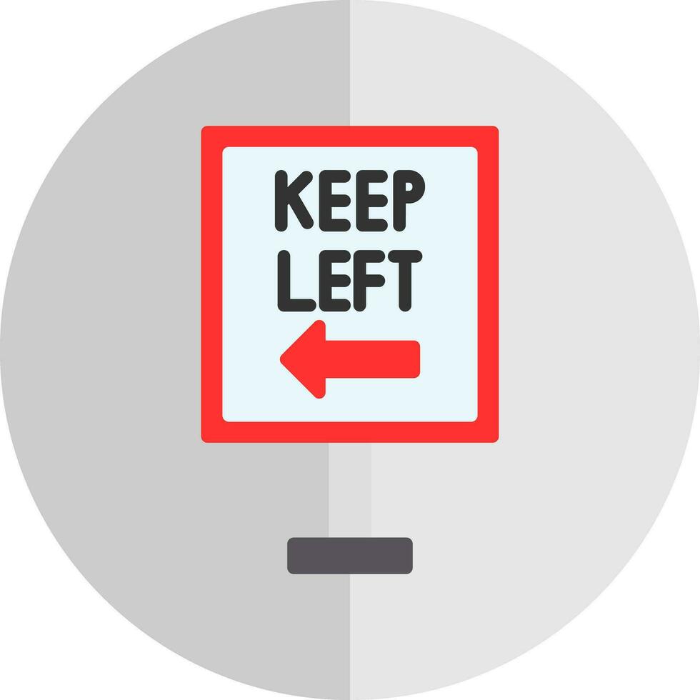 Keep Left Vector Icon Design