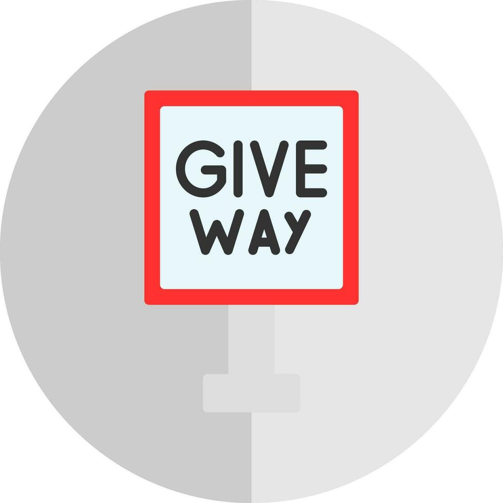Give Way Vector Icon Design