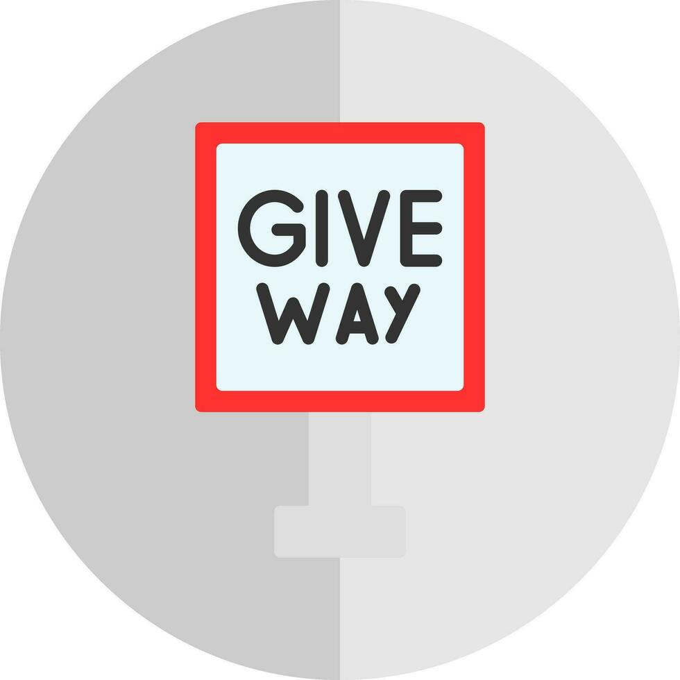 Give Way Vector Icon Design