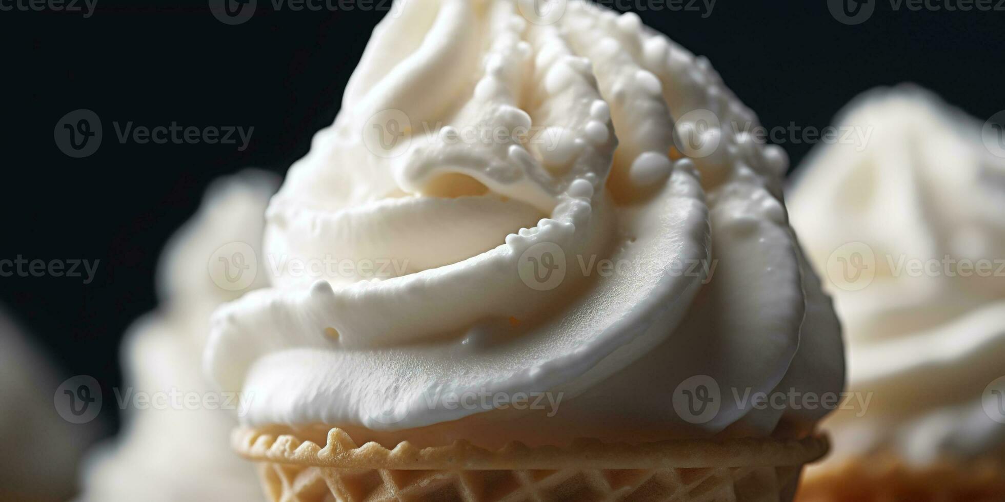 Generative AI, vanilla ice cream surface, close up texture of white ice cream like background. photo