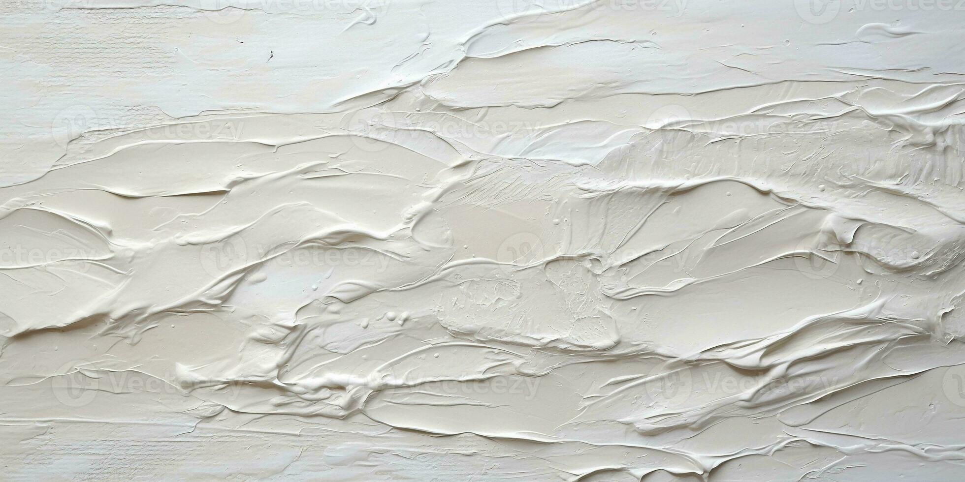 Generative AI, Closeup of impasto abstract rough white art painting texture photo