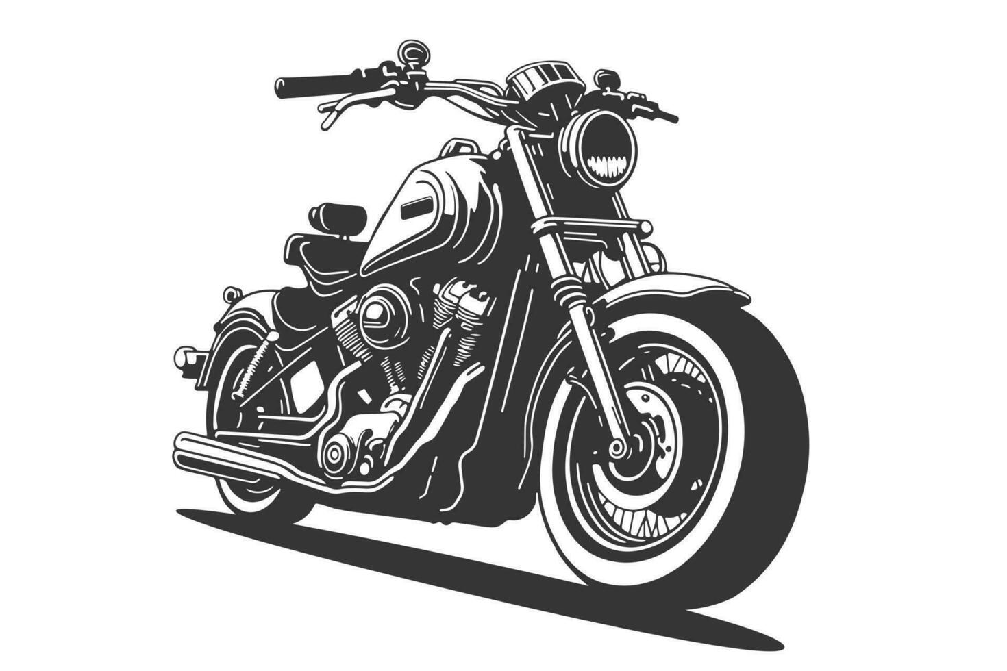 clásico motocicleta vector ilustración. motor bicicleta para logo, motorista club emblema, pegatina, t camisa diseño impresión.