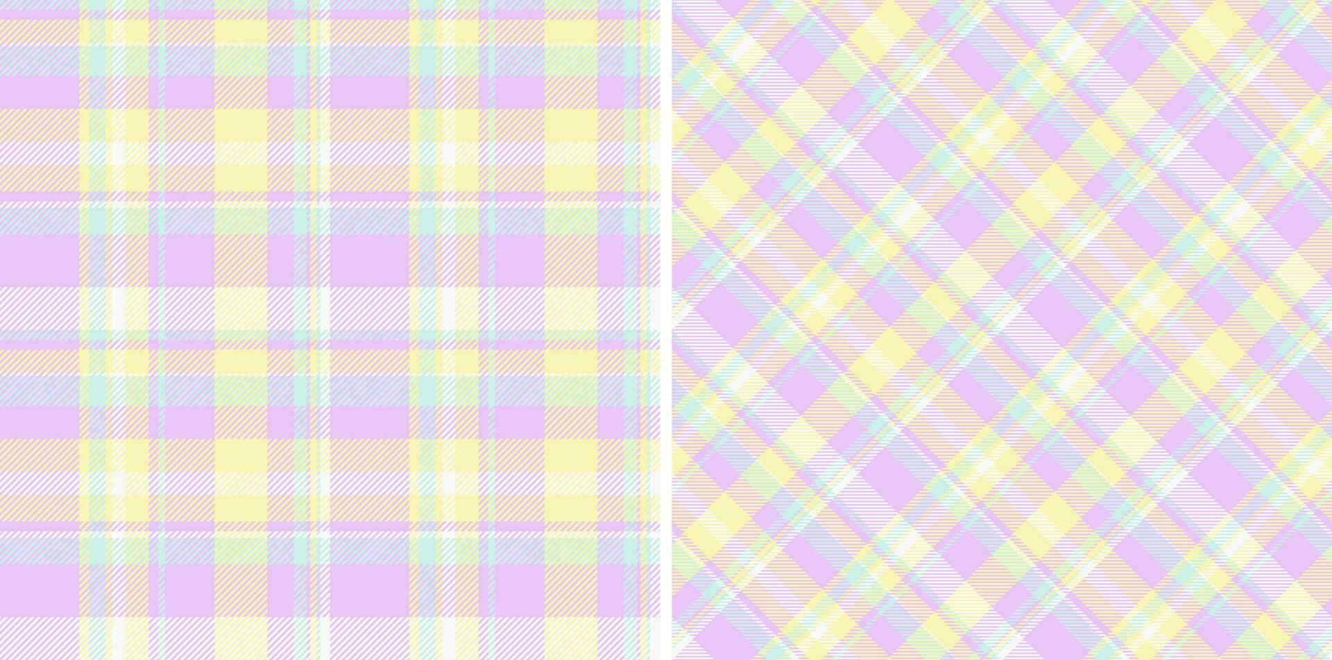 Seamless fabric check of background pattern vector with a plaid textile texture tartan.