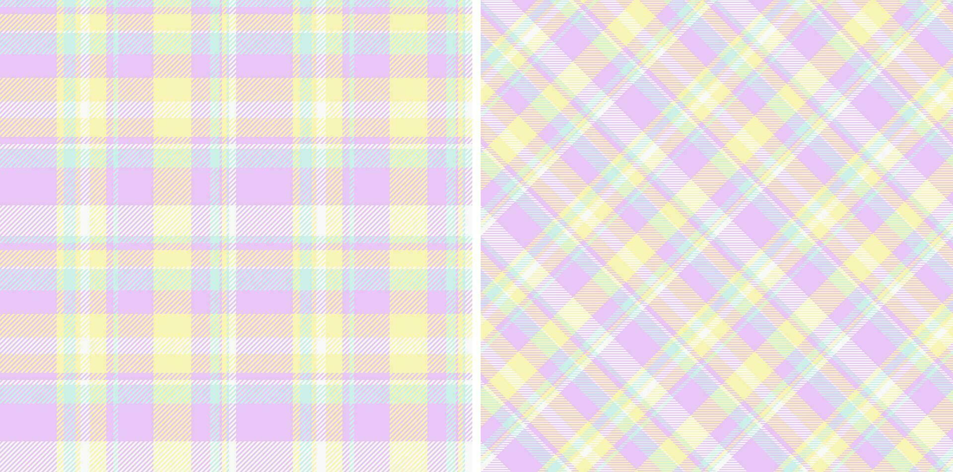 Seamless fabric check of background pattern vector with a plaid textile texture tartan.