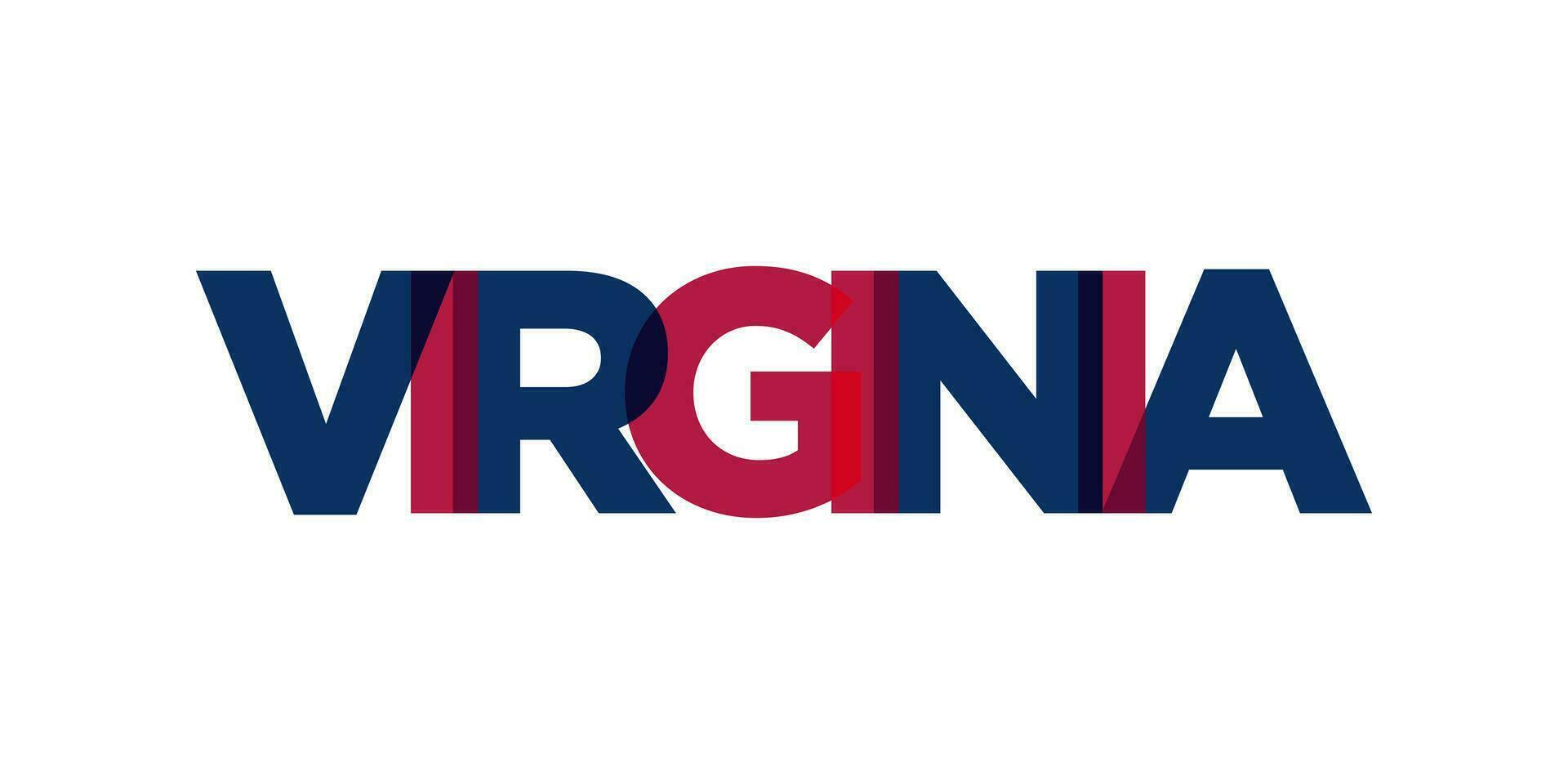 Virginia , Estados Unidos tipografía eslogan diseño. America logo con gráfico ciudad letras para impresión y web. vector