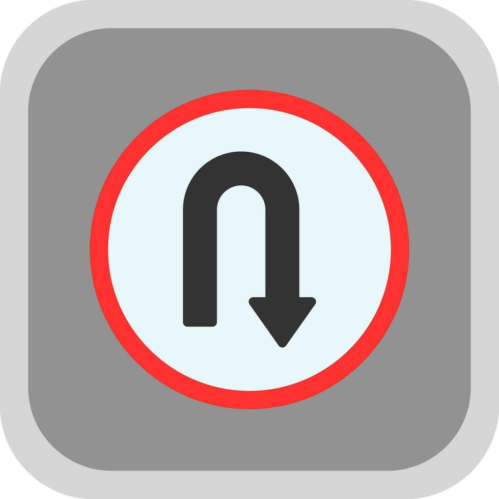 U Turn Vector Icon Design