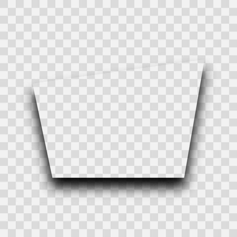 Dark realistic shadow. Trapezoid shadow isolated on background. Vector illustration.
