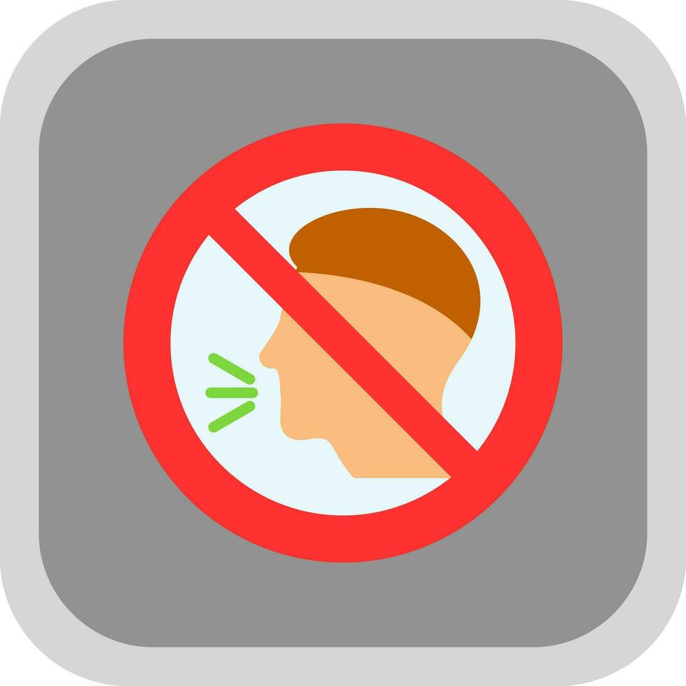 No Talking Vector Icon Design