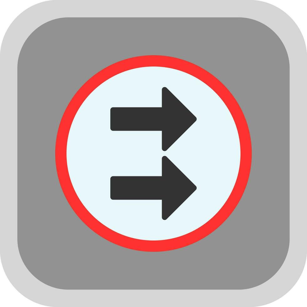 Right Turn Vector Icon Design