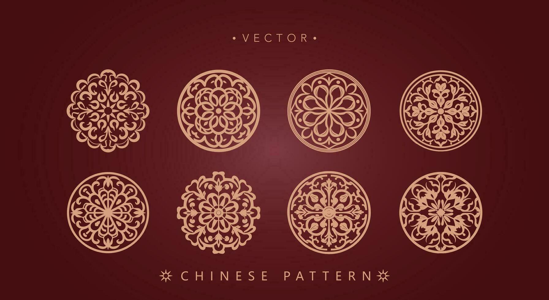 Chinese traditional decorative pattern vector