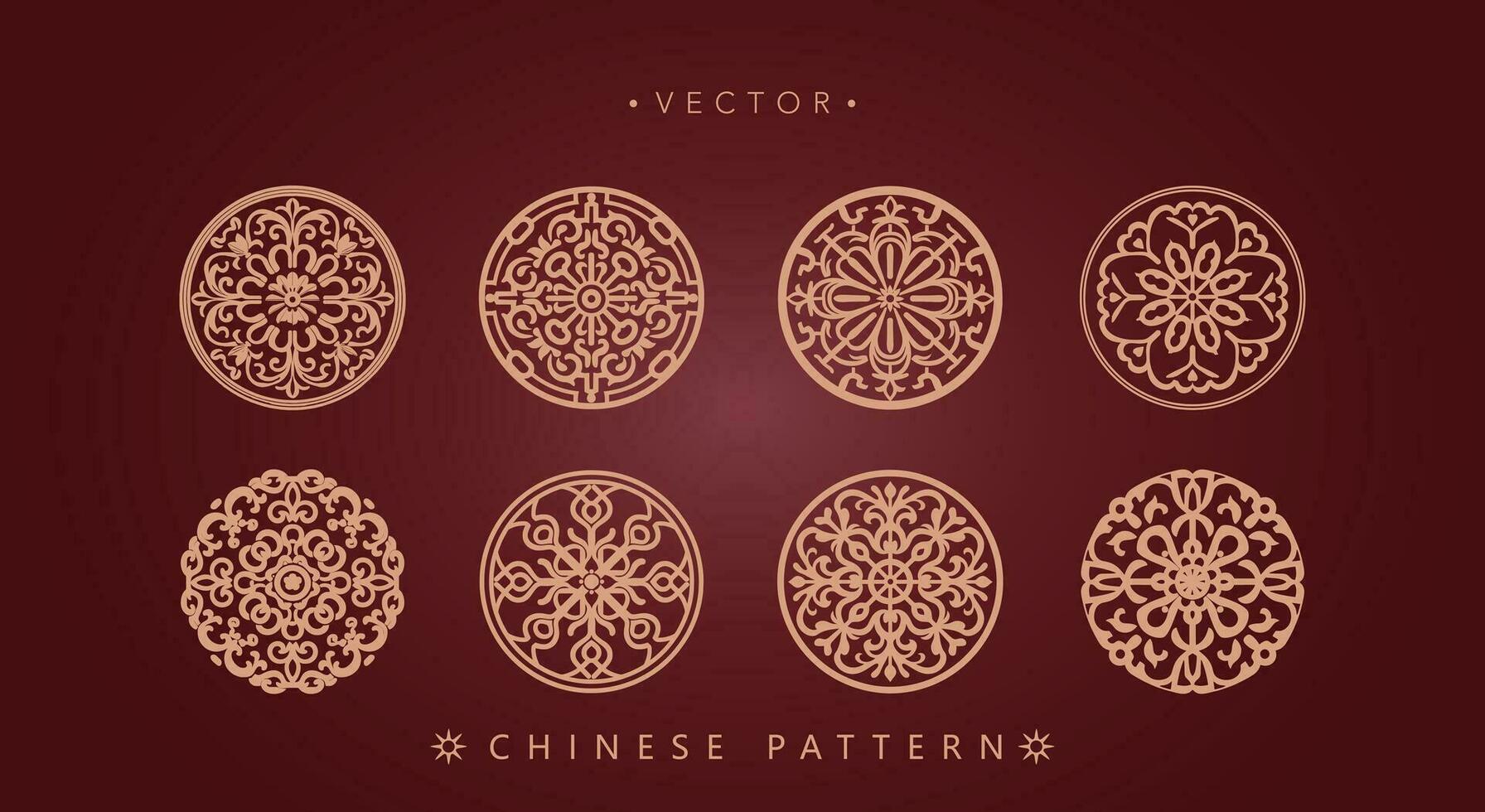 Chinese traditional decorative pattern vector
