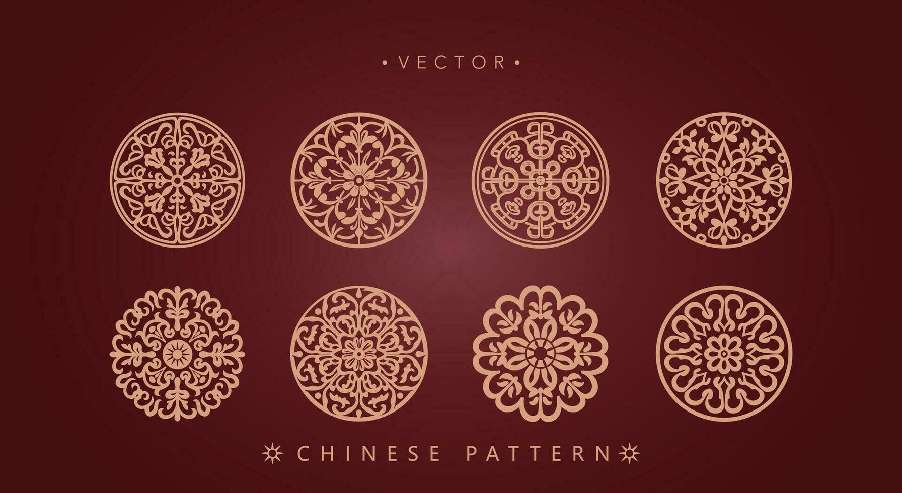 Chinese traditional decorative pattern vector
