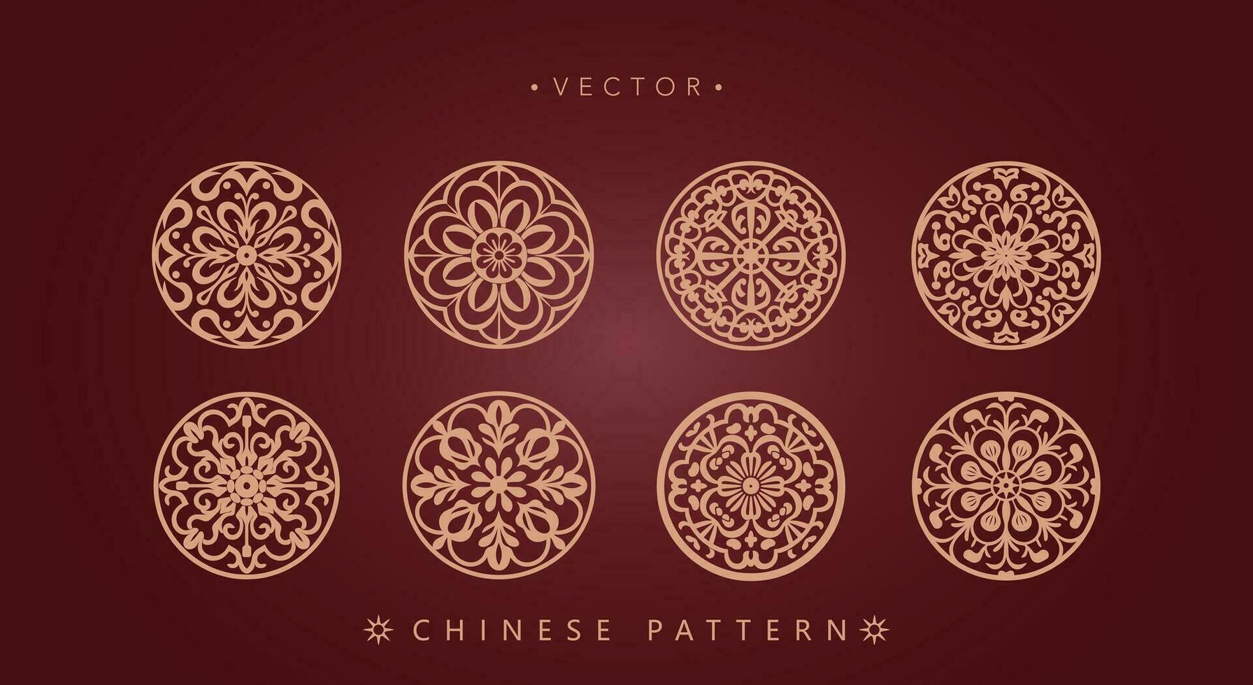 Chinese traditional decorative pattern vector