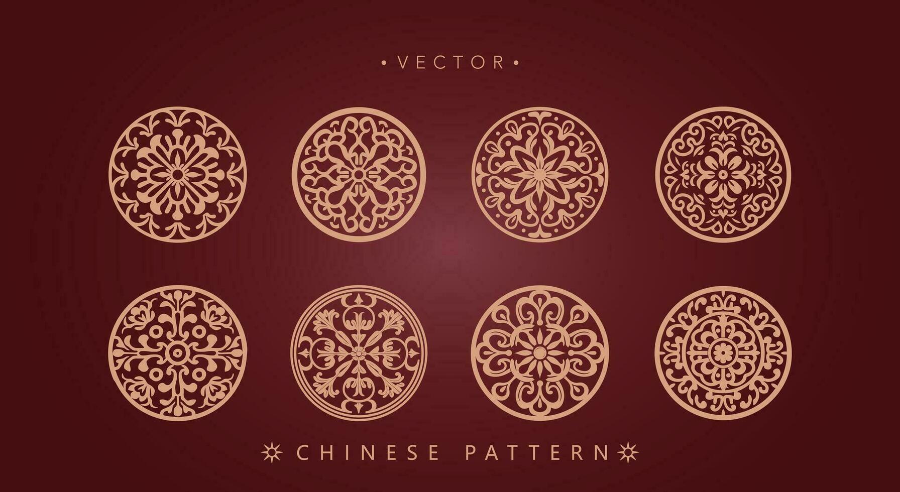 Chinese traditional decorative pattern vector