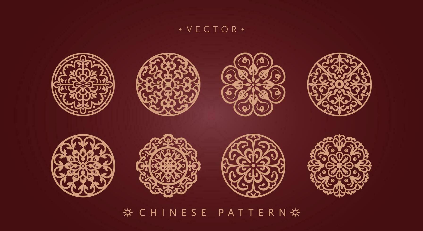 Chinese traditional decorative pattern vector