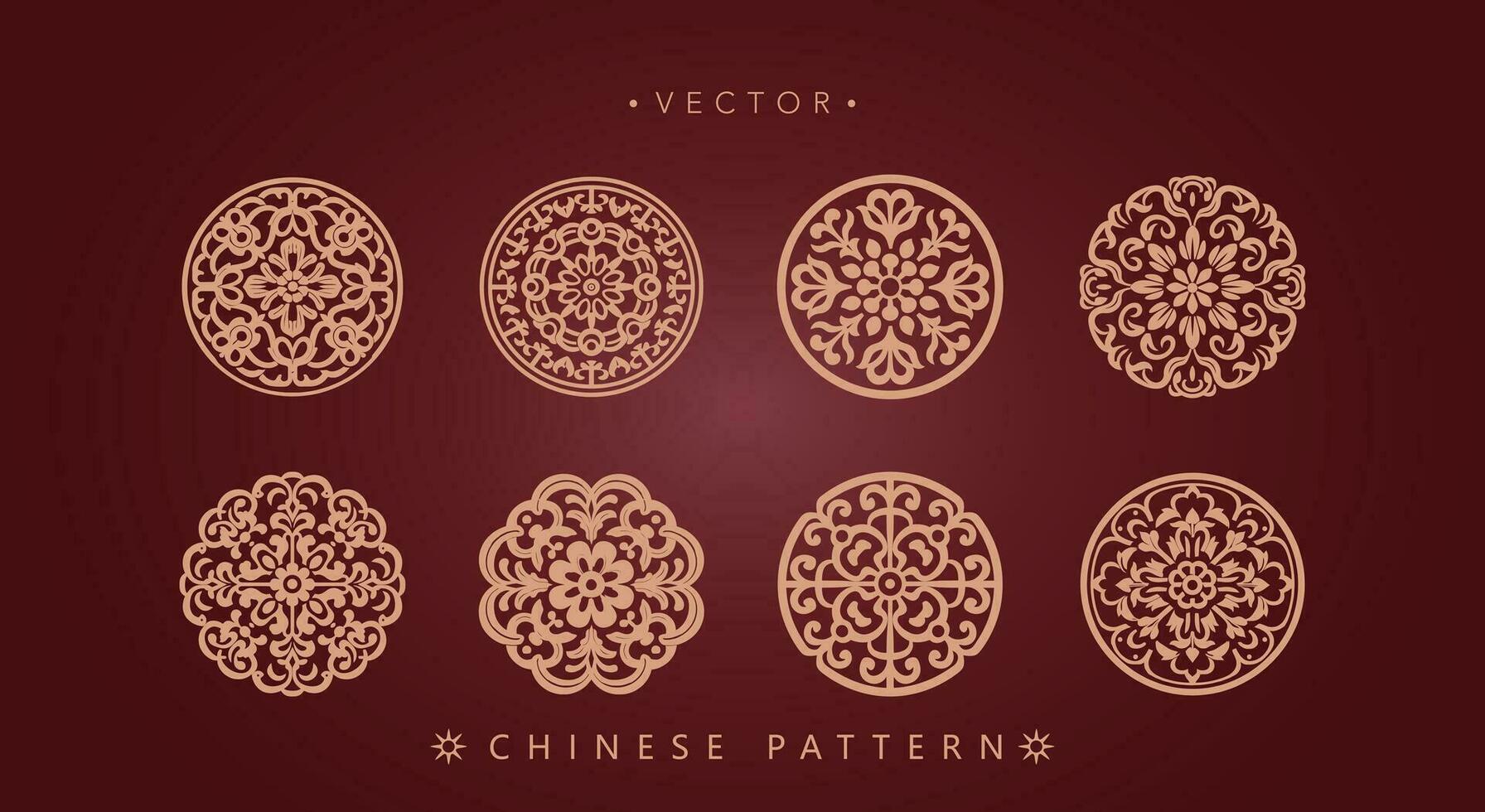 Chinese traditional decorative pattern vector