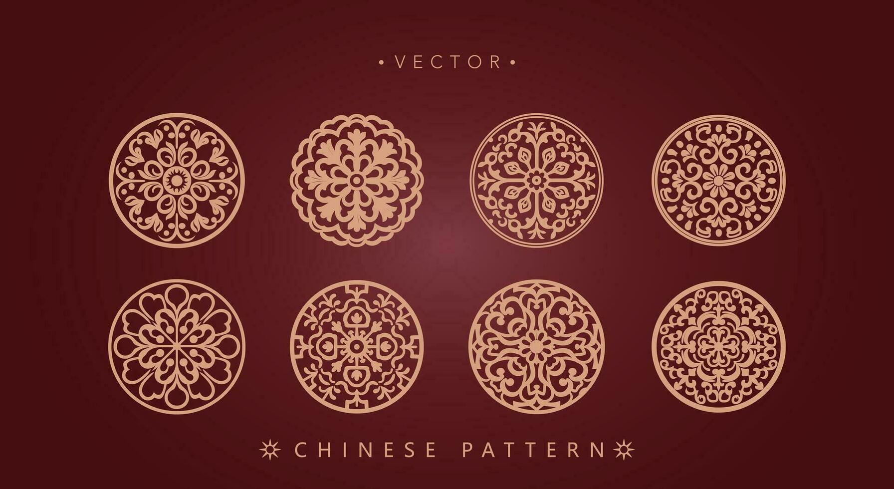Chinese traditional decorative pattern vector