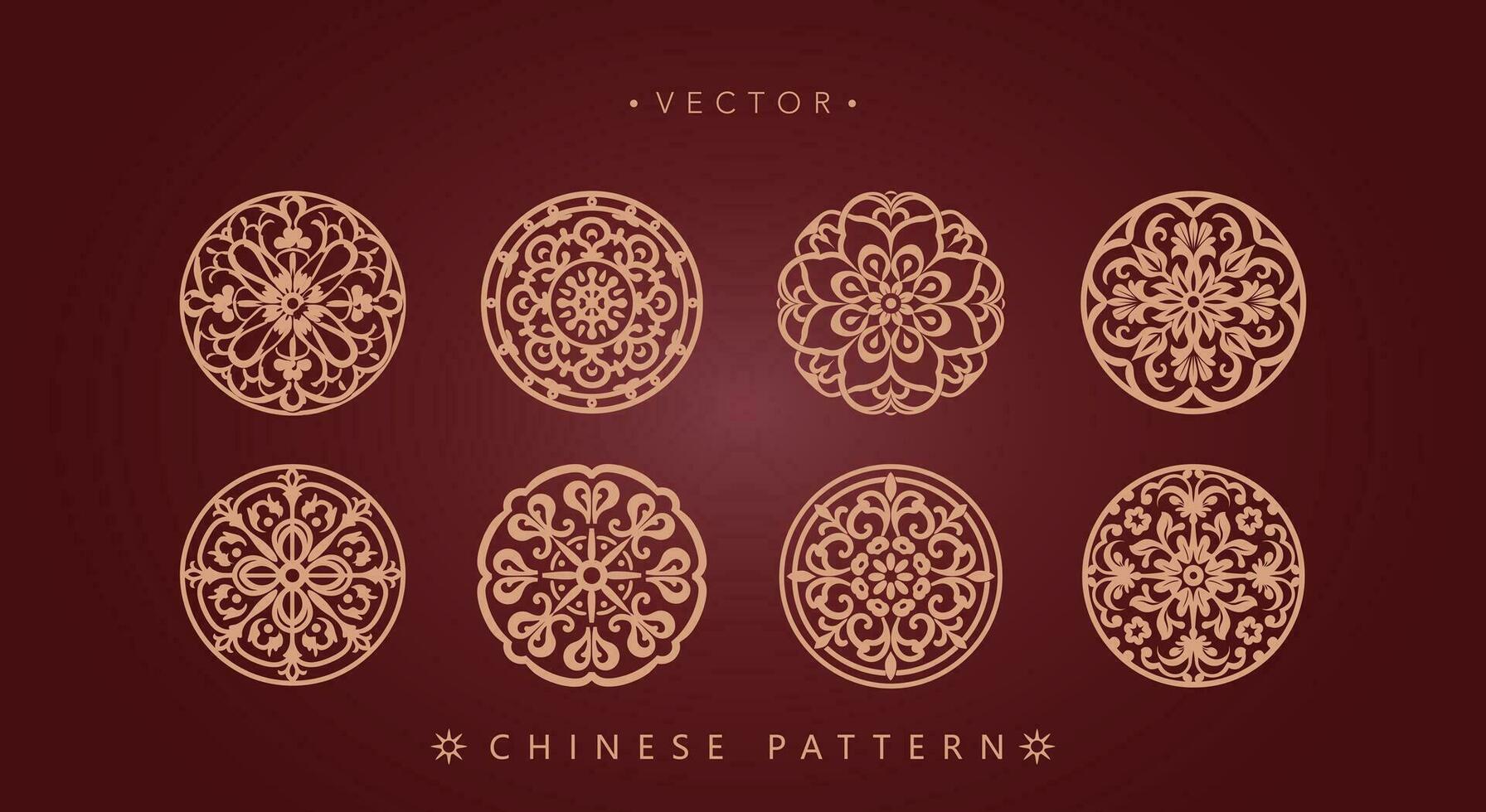 Chinese traditional decorative pattern vector