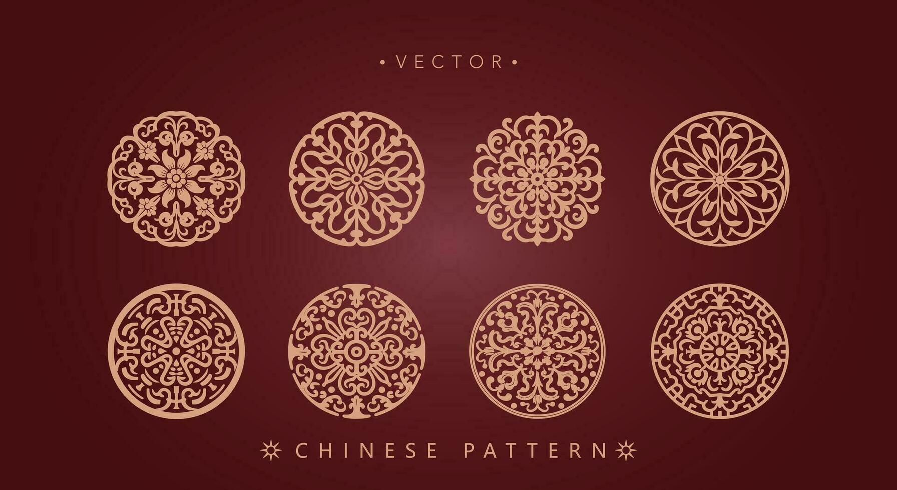 Chinese traditional decorative pattern vector