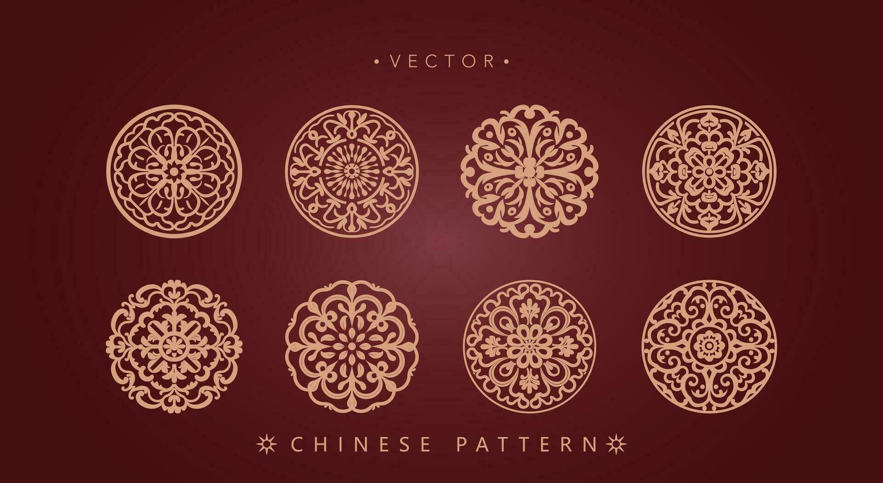 Chinese traditional decorative pattern vector