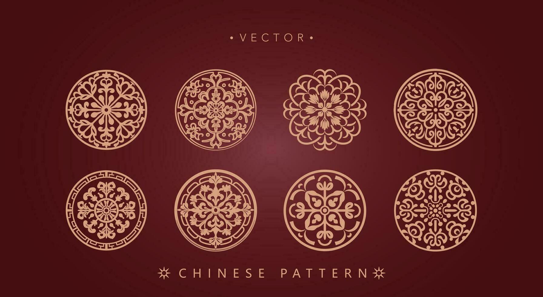 Chinese traditional decorative pattern vector