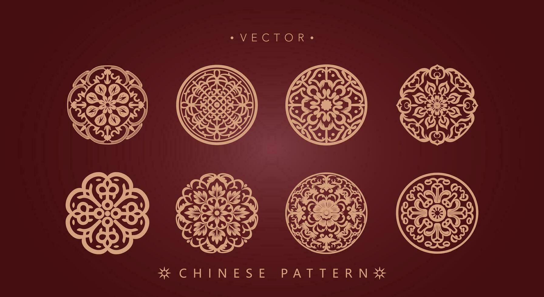 Chinese traditional decorative pattern vector