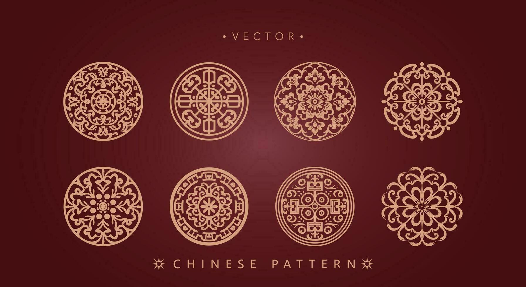 Chinese traditional decorative pattern vector