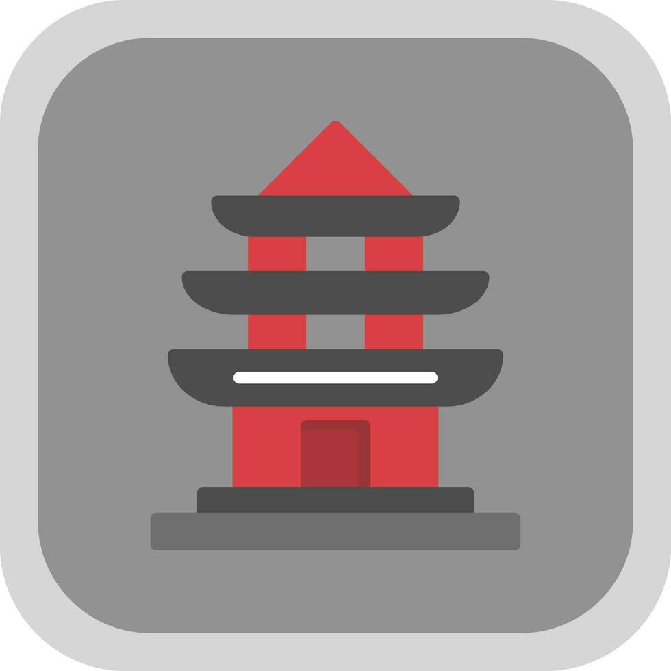 Pagoda Vector Icon Design