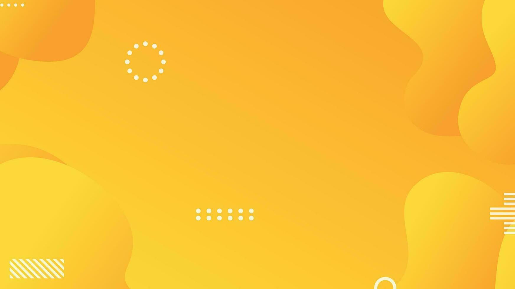 yellow gradient dynamic fluid shapes abstract background vector