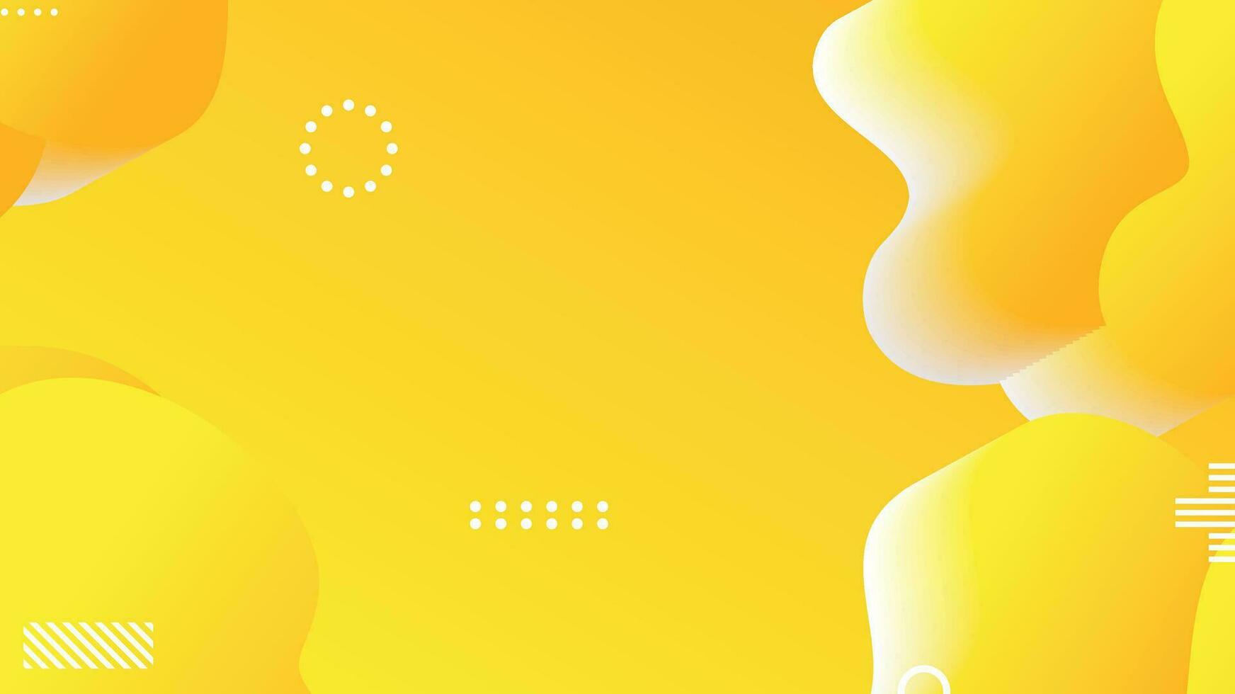 yellow gradient dynamic fluid shapes abstract background vector