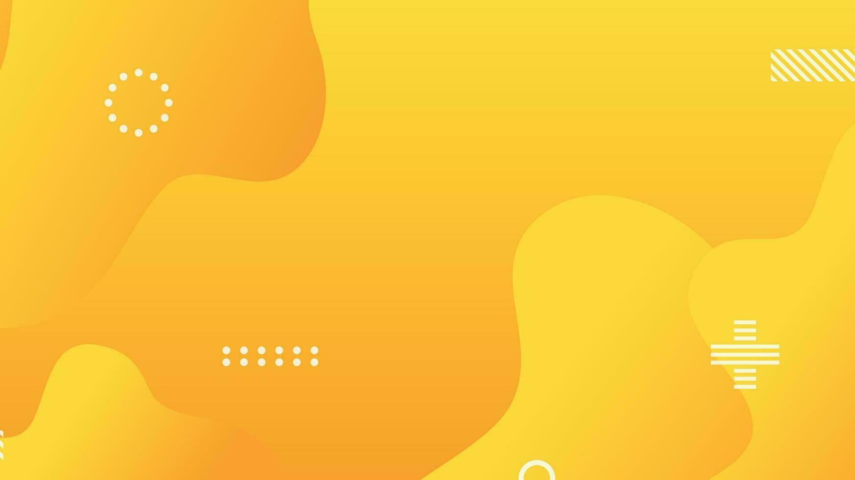 yellow gradient dynamic fluid shapes abstract background vector