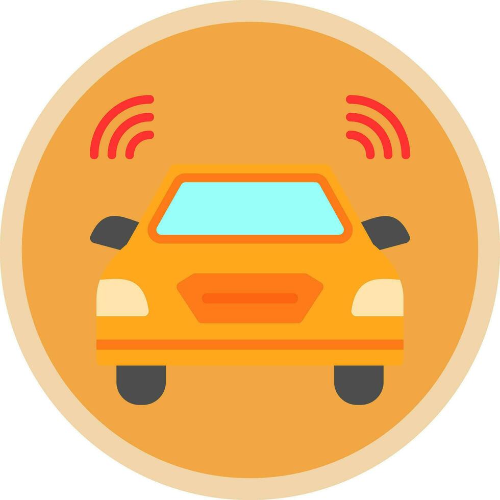 Autonomous car Vector Icon Design