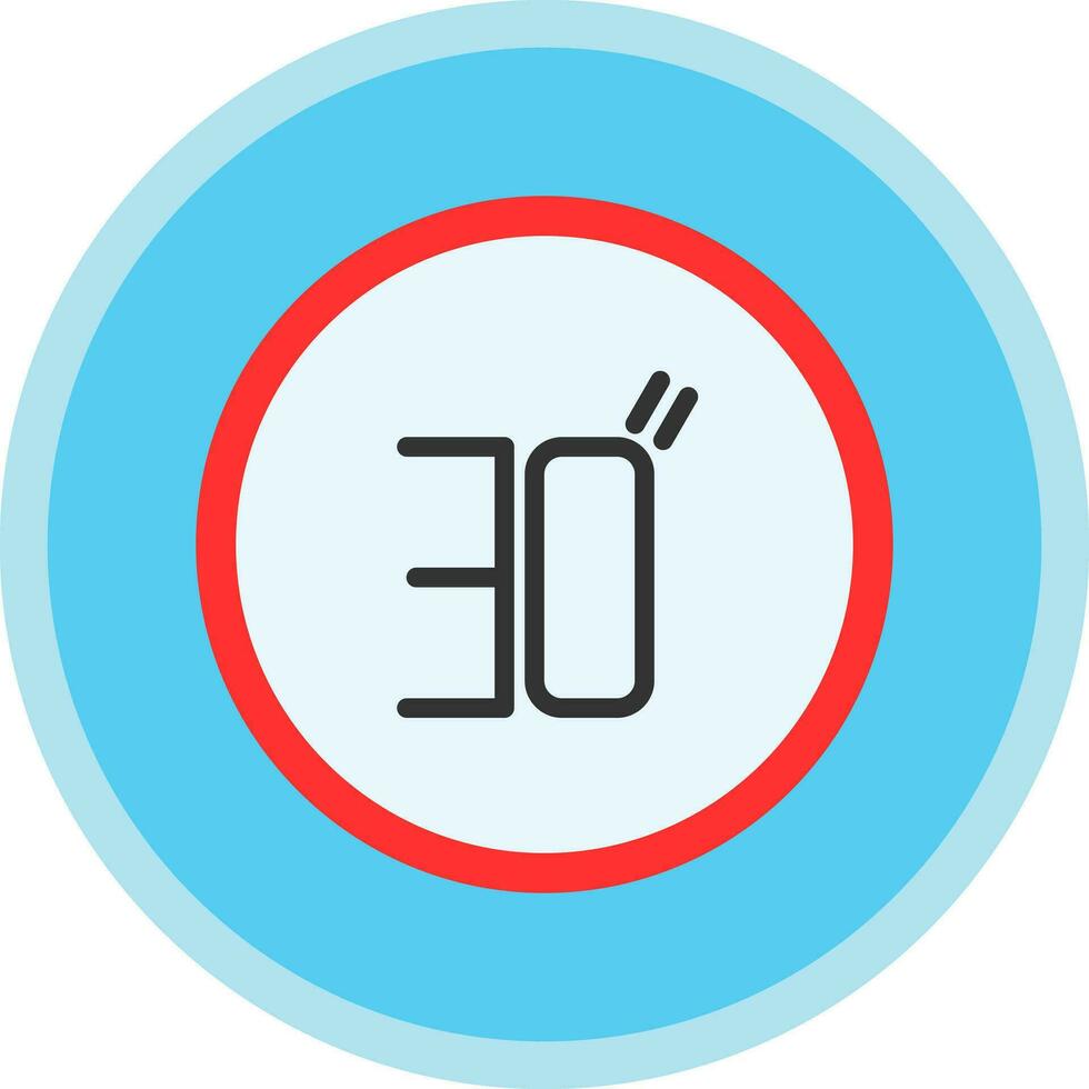 Speed Limit Vector Icon Design