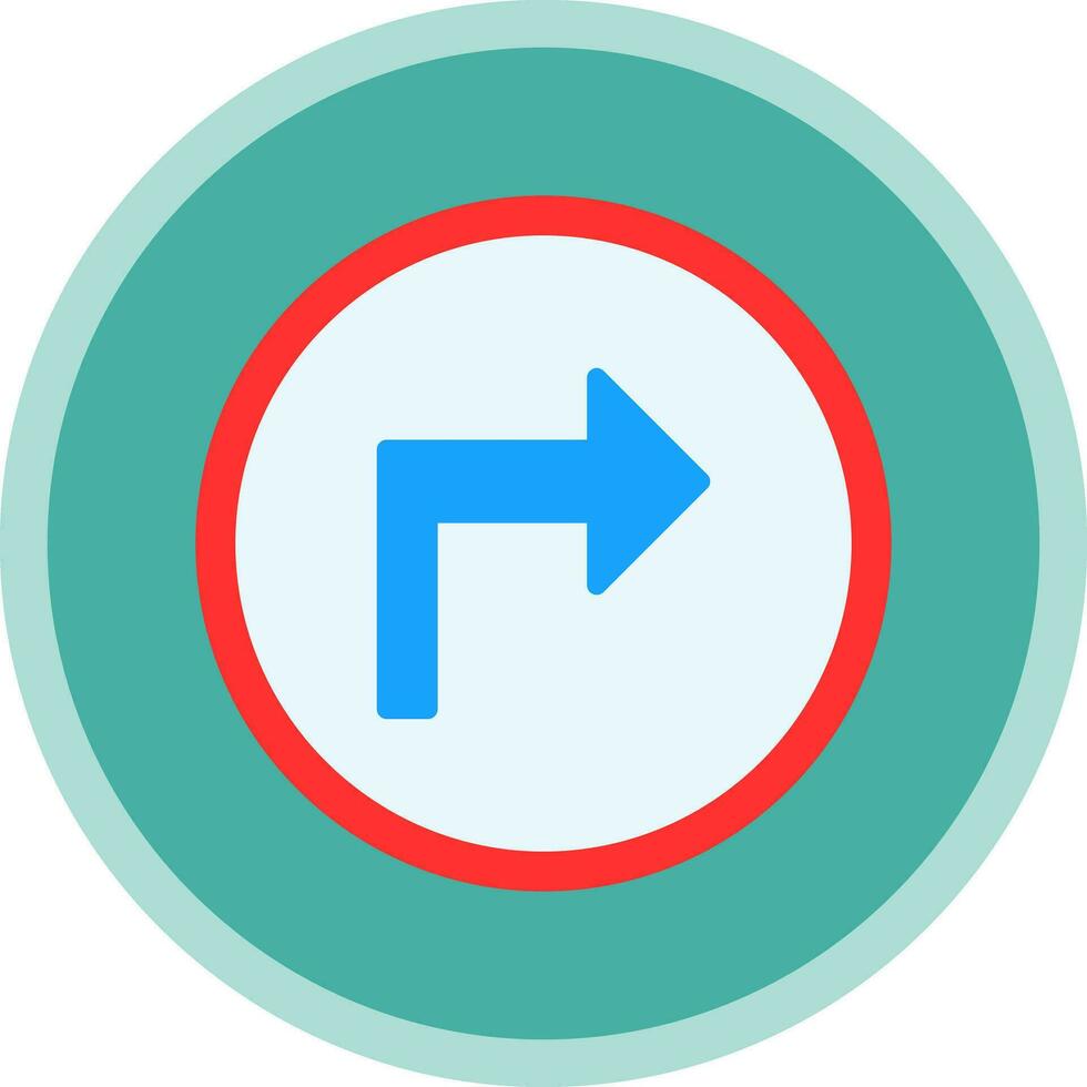 Turn Right Vector Icon Design