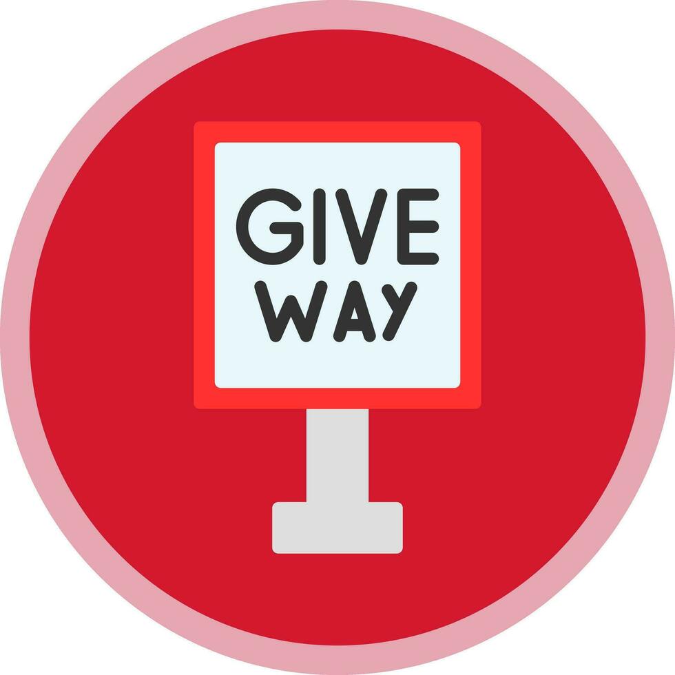 Give Way Vector Icon Design