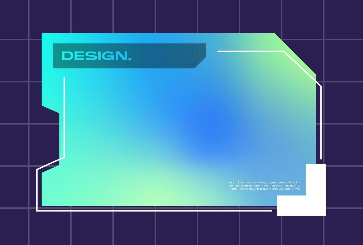 Futuristic pop up interface illustration. Video overlay element. vector