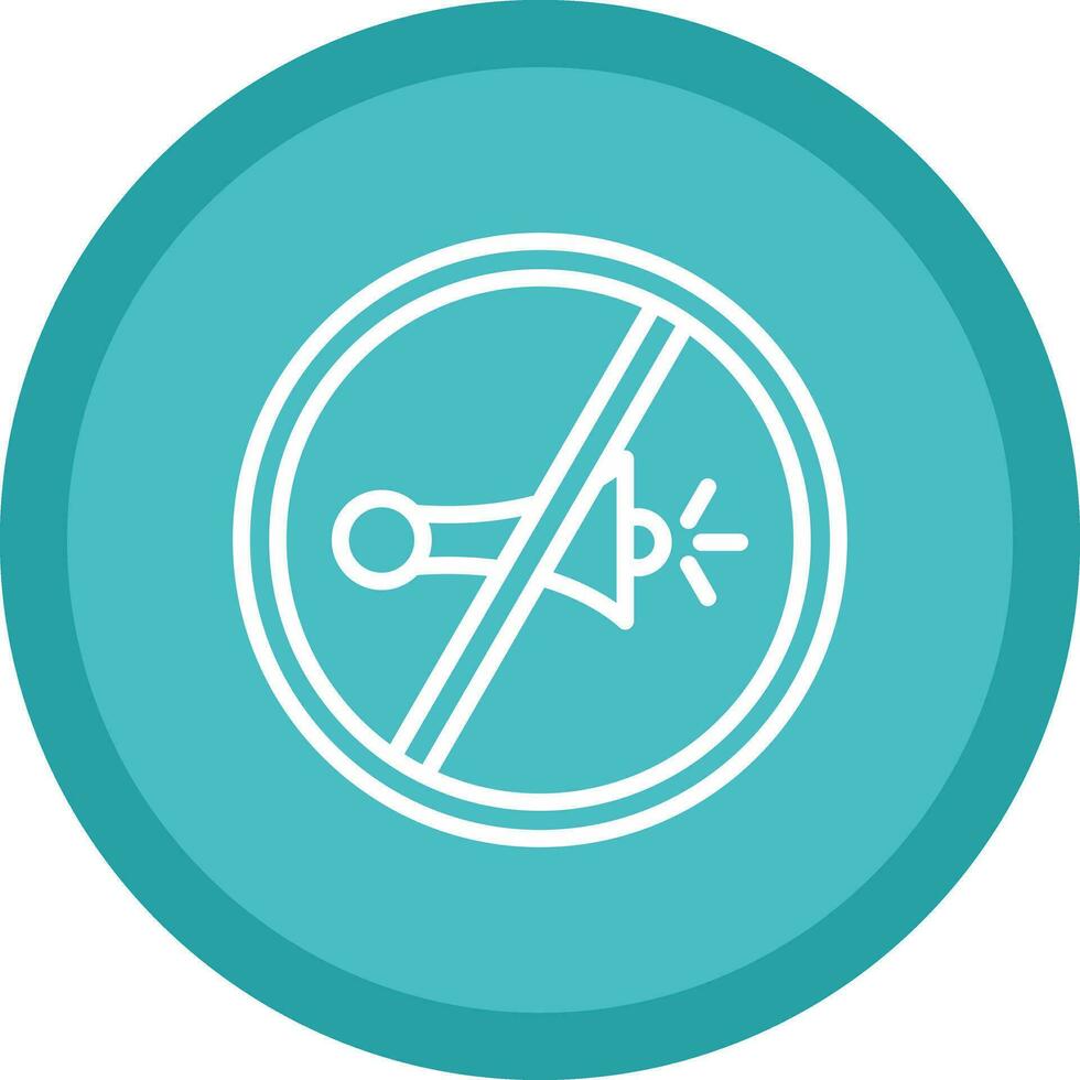 No Horn Vector Icon Design