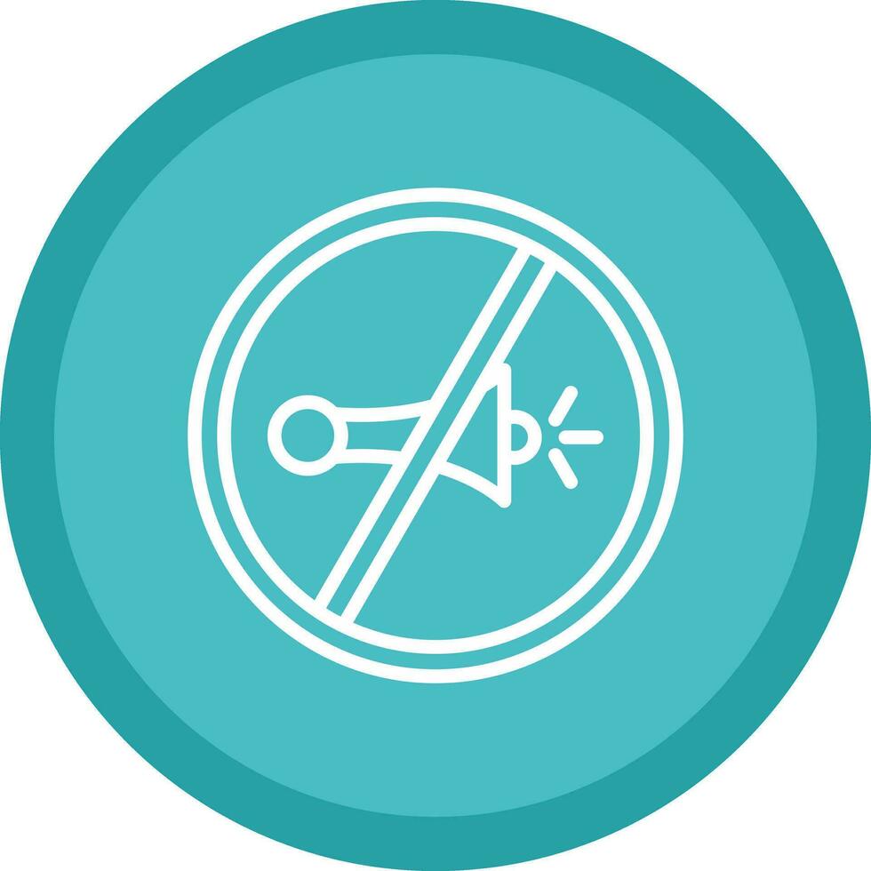 No Horn Vector Icon Design