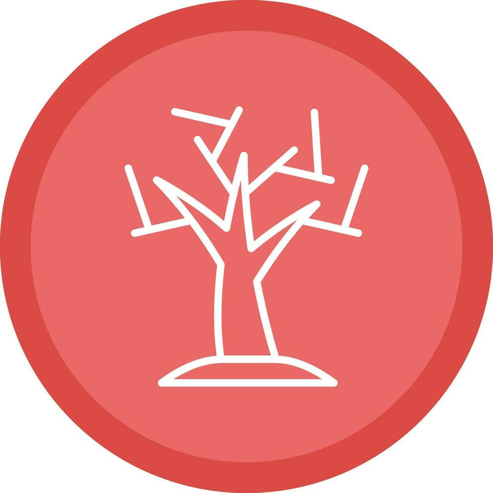 diseño de icono de vector de árbol seco