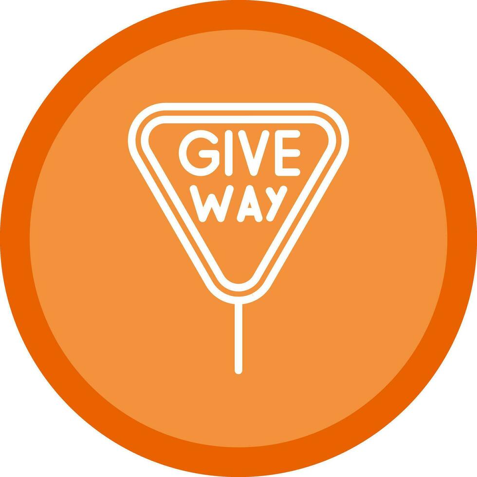 Give Way Vector Icon Design