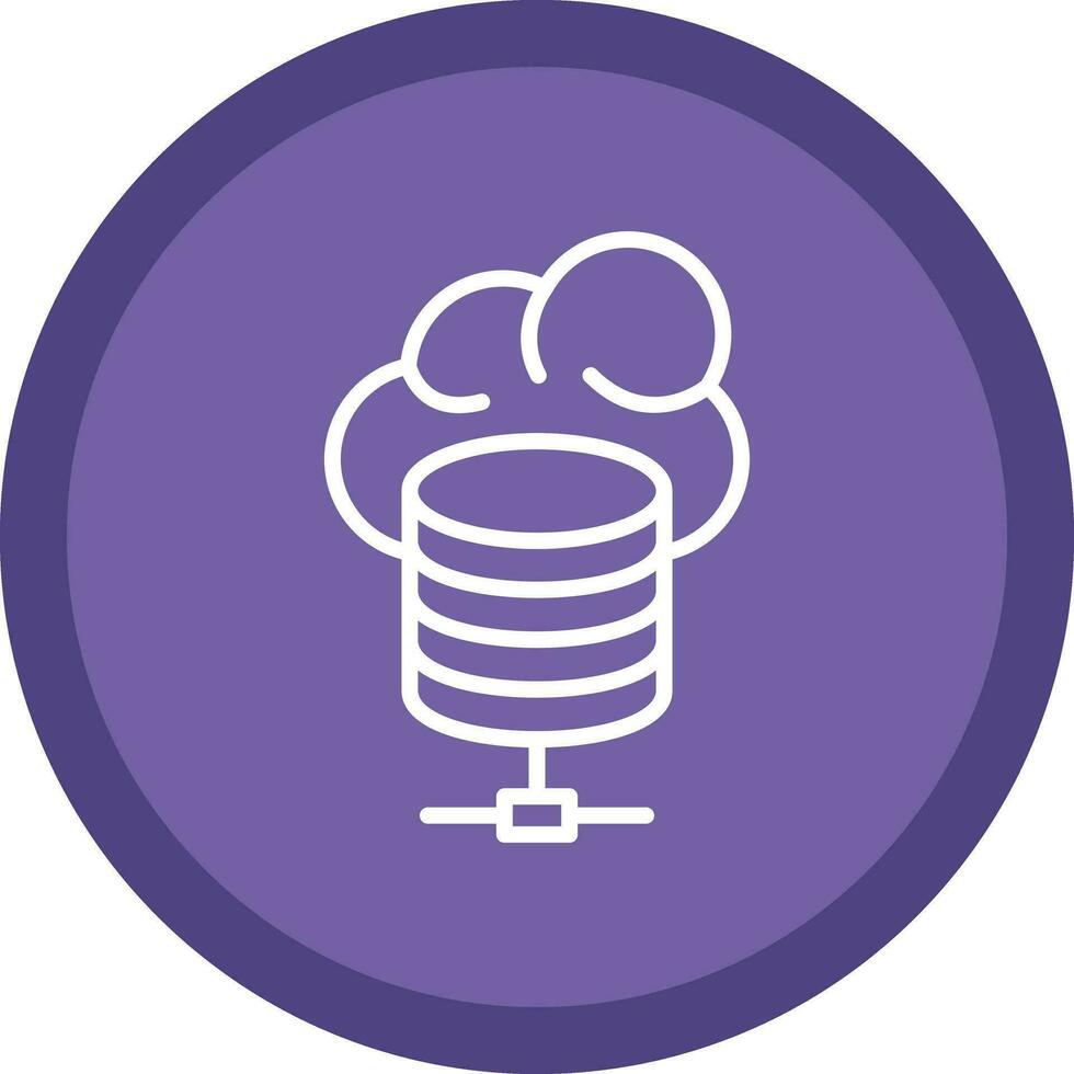 Cloud database Vector Icon Design