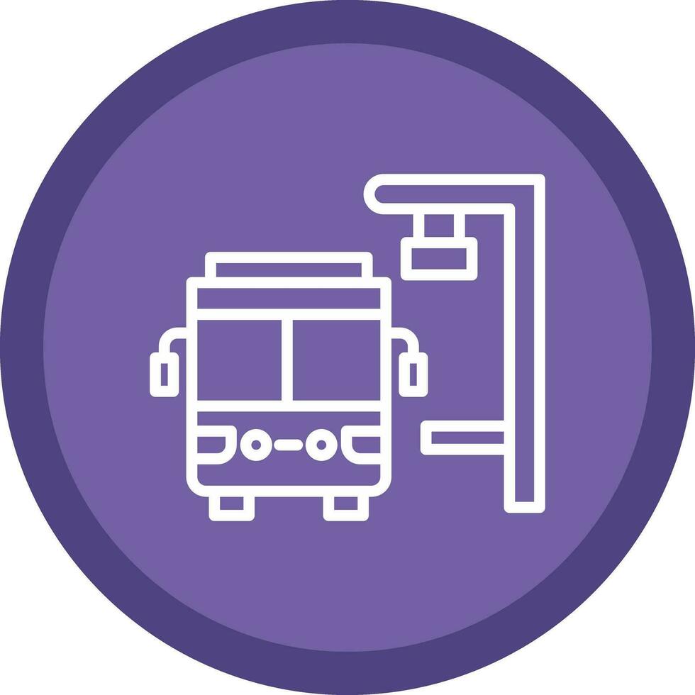 Bus Stop Vector Icon Design