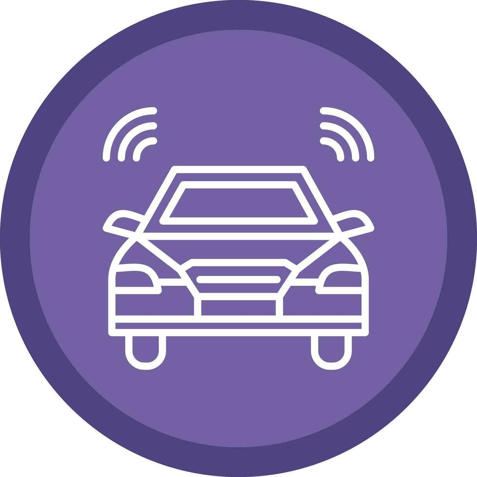 Autonomous car Vector Icon Design