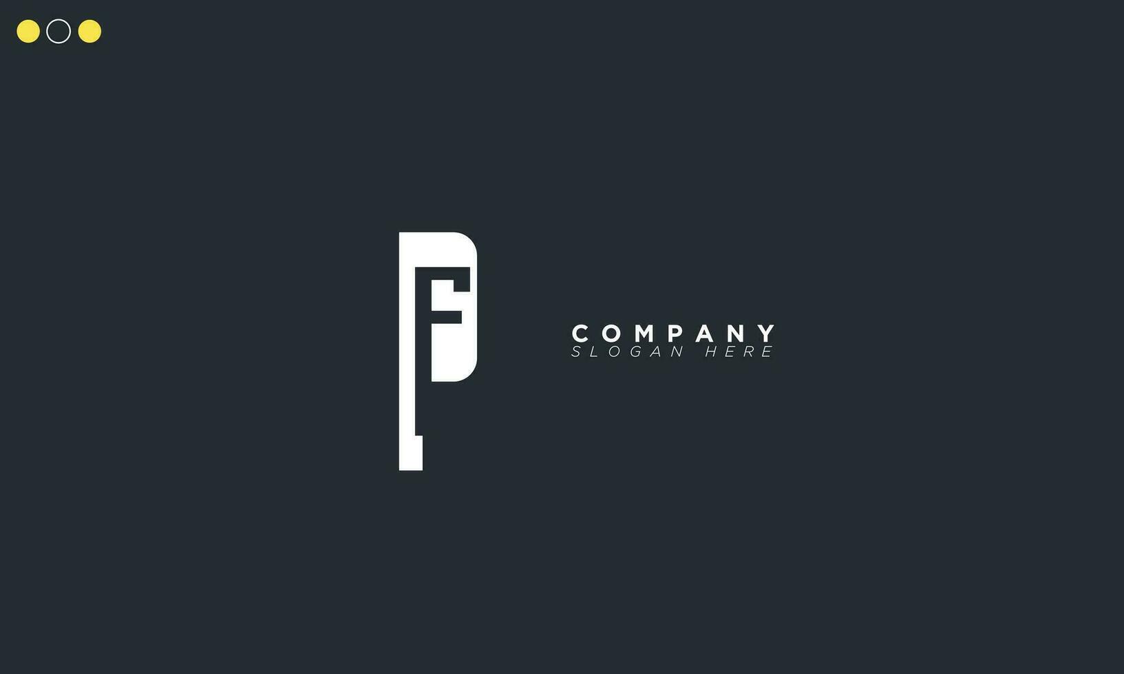 PF Alphabet letters Initials Monogram logo FP, P and F vector