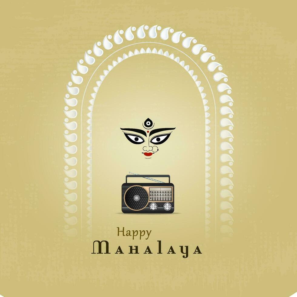 Vector happy durga puja . social media post . Hindu festival, durga puja, mahalaya post, Durga Face.  Durga Puja Frame. Happy Mahalaya Social Media Post, Durga Puja, is Biggest Festival, in West