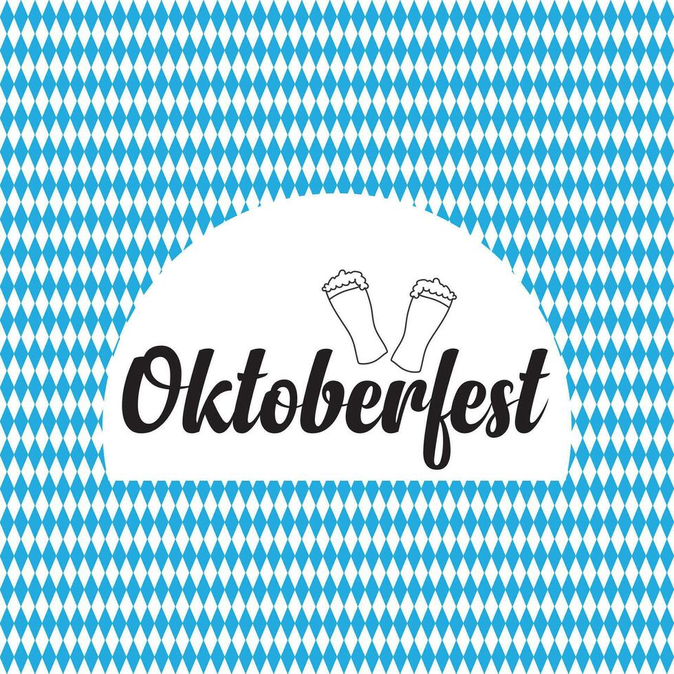 Oktoberfest seamless pattern with flat design. eb vector