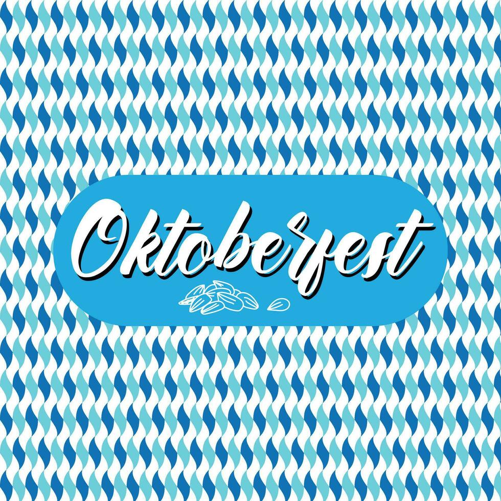 Oktoberfest seamless pattern with flat design. eb vector