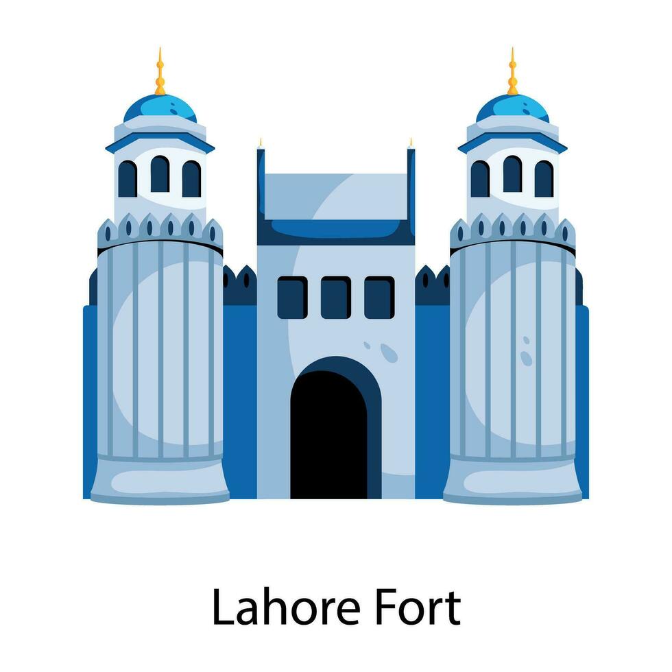 Trendy Lahore Fort vector